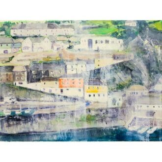 mevagissey acrylic and watercolour on yupo paper