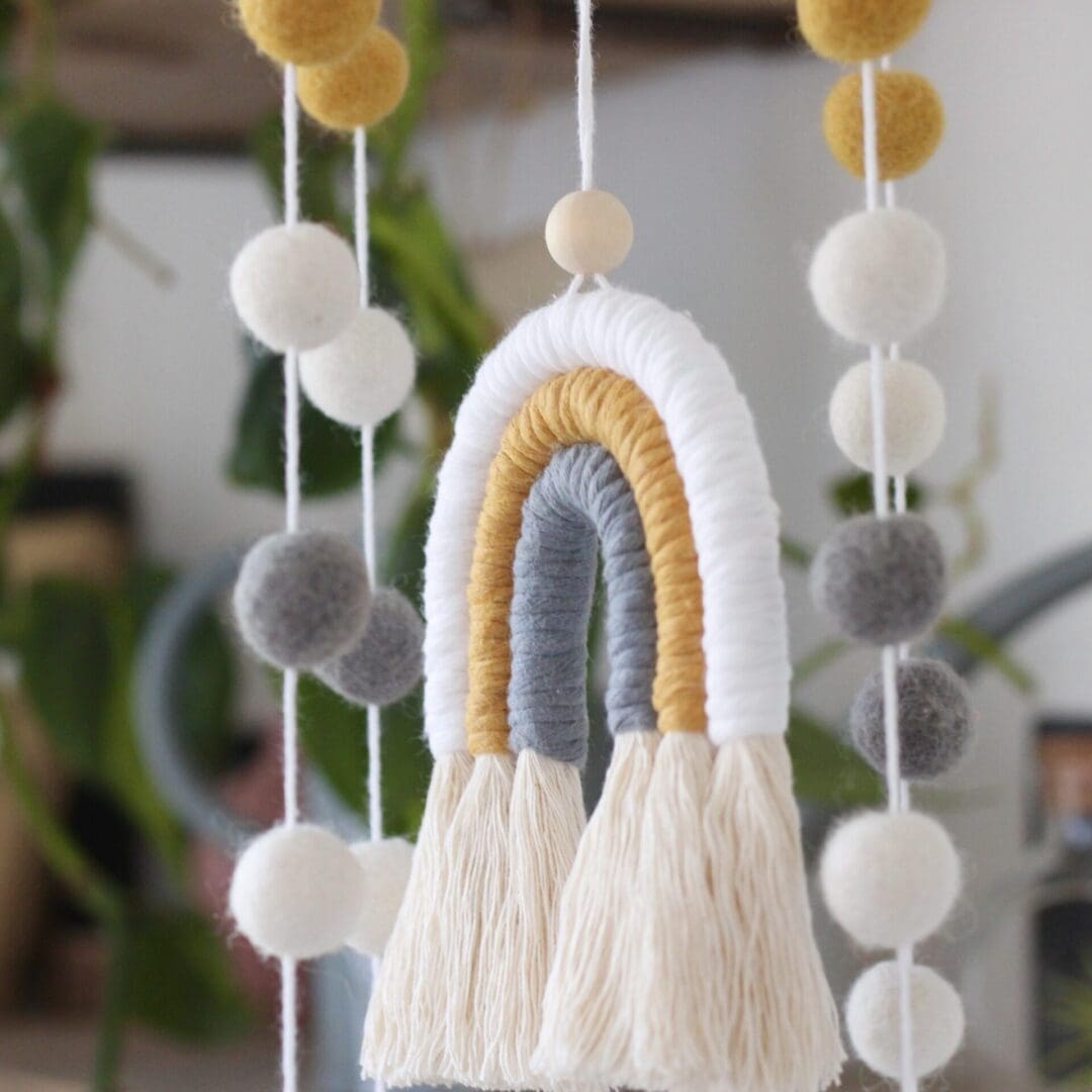 Macrame Rainbow Mobile