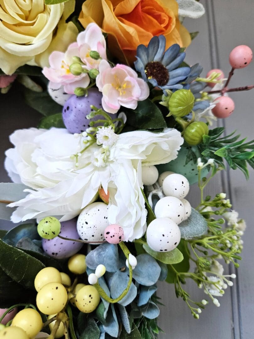 Spring blossom wreath