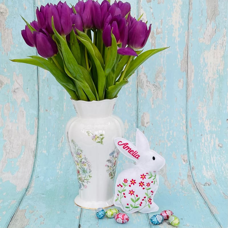 Floral Bunny Easter Baby Personalised Gift Main