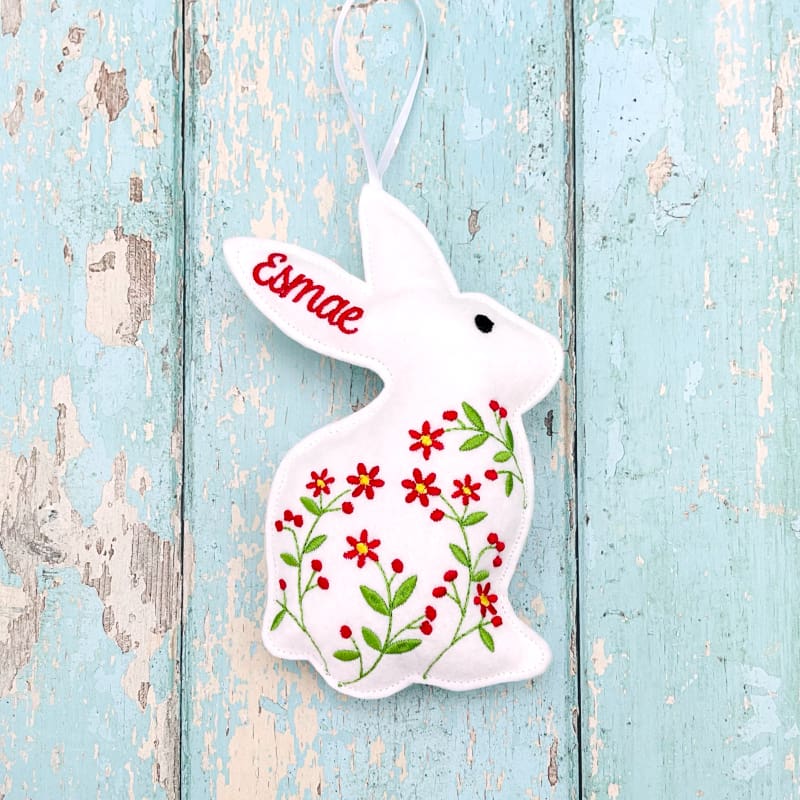 Floral Bunny Easter Baby Personalised Gift Esmae