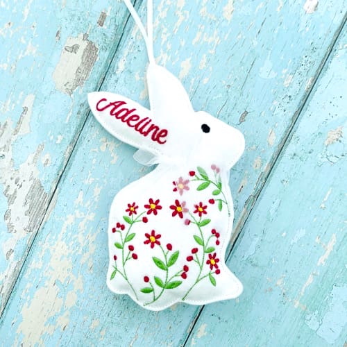 Floral Bunny Easter Baby Personalised Gifts-Adeline