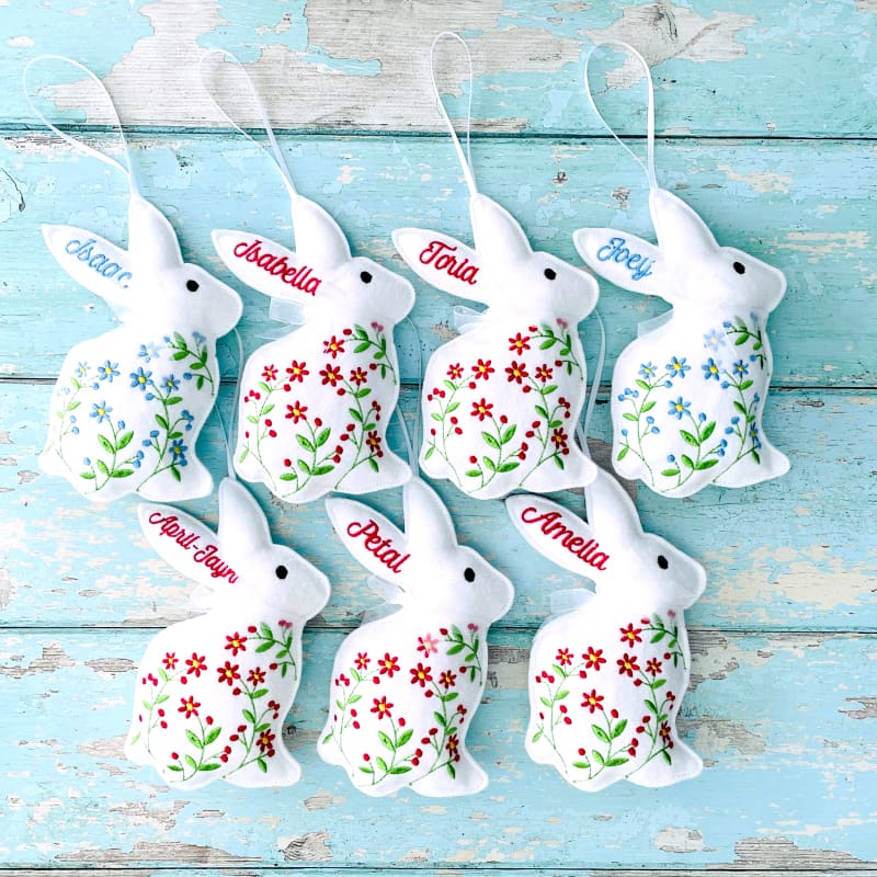 Floral Bunny Easter Baby Personalised Gifts