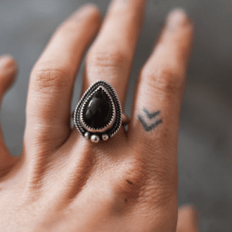 Onyx Sterling Silver Ring