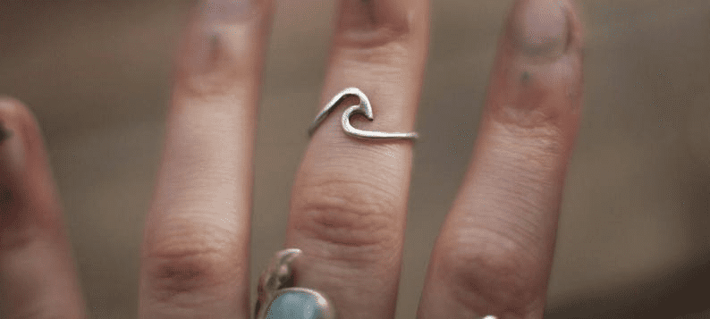 Sterling Silver Wave Ring