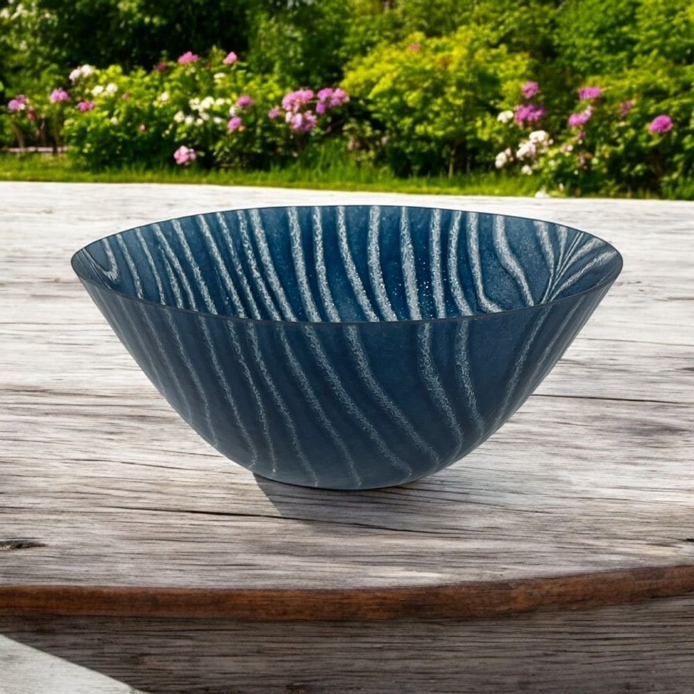 20cm aventurine blue kiln formed bowl